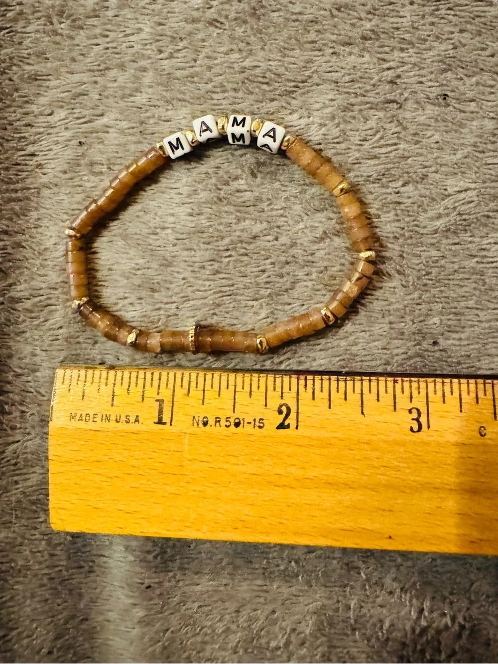 “Mama” Beaded Stretch Bracelet